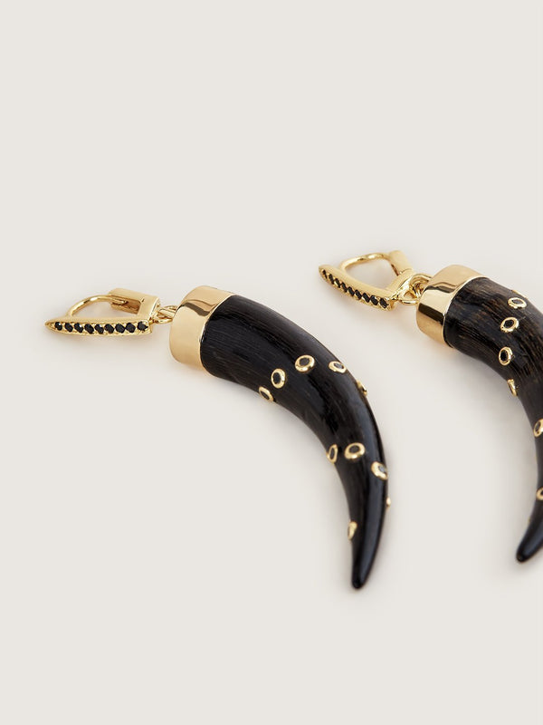 The Karoo Collection Earrings - Black Diamond Pave Huggie