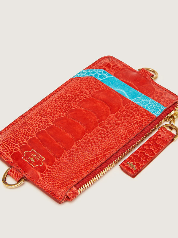Coin Purse - Chilly Red Crystal Blue