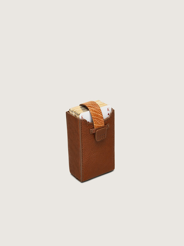 Playing Card Holder - Mid Brown