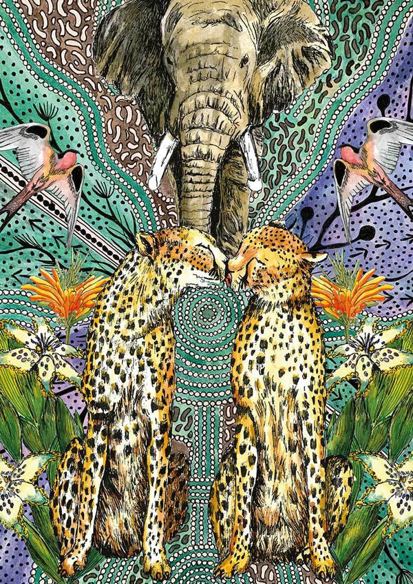 Color at home Illustration - Cheetah