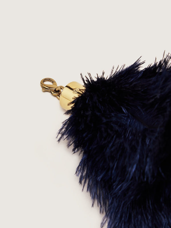 Ostrich Feather Charm - Navy