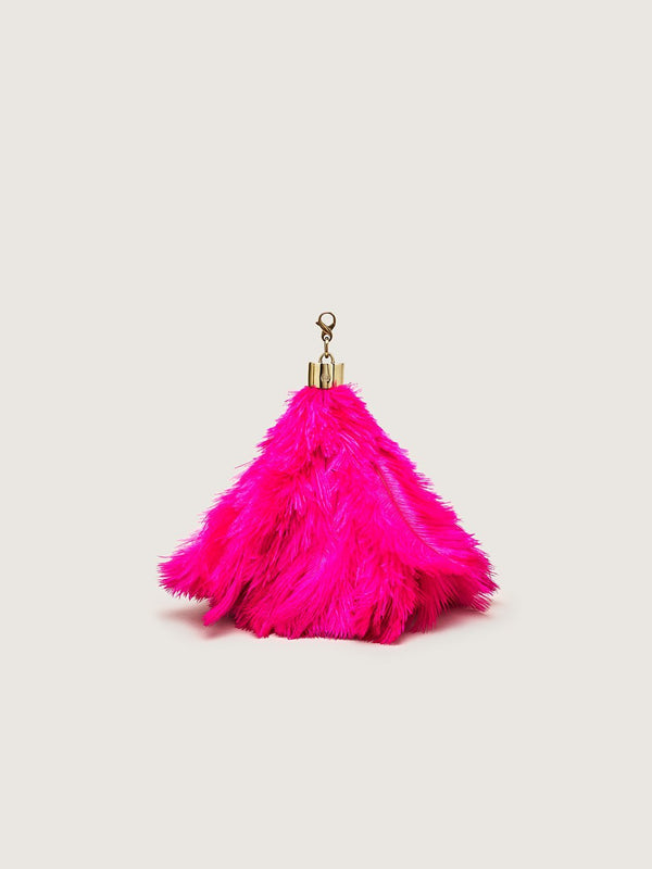 Ostrich Feather Charm - Pink